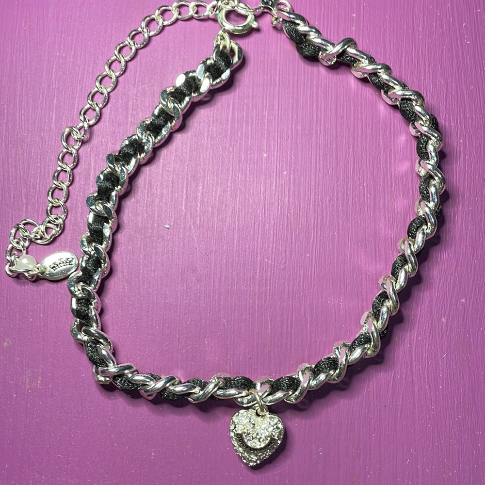 Silver and Black Choker